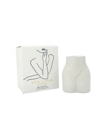 wick 2 ware Body ShapeCandle SOY Jar 210g  Lychee White