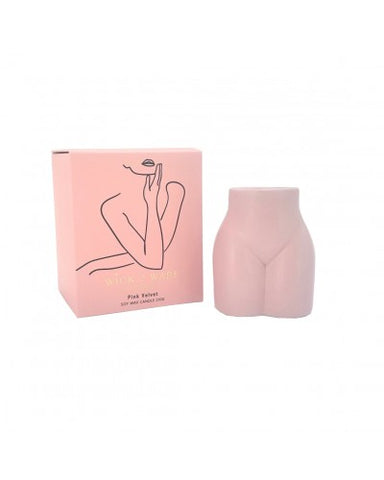 wick2ware Bodyshape Candle SOY Jar 210g Water Lily Pink