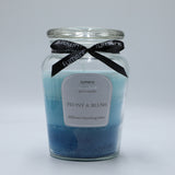 60 Hours Scented Candle Glass Jar With Lid Cup Candles - Dimensions:  10cm x 14.5cm approx