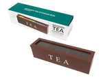 WOOD TEA BOX 5 COMPART 3 COLORS AVAILABLE