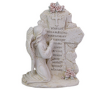 20CM KNEELING ANGEL INSPIRATIONAL PLAQUE