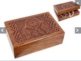 18X13CM CARVED DREAM CATCHER BOX - JEWELLEIES ARE NOT INCLUDED