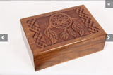 18X13CM CARVED DREAM CATCHER BOX - JEWELLEIES ARE NOT INCLUDED