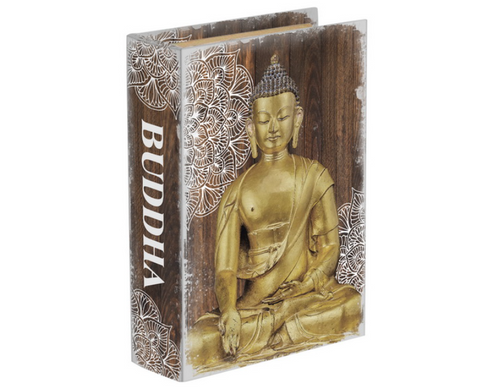 23X17CM GOLD BUDDHA MANDALA BOOK BOX