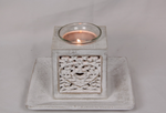 15CM DECOR HEART FILIGREE TEALIGHT HOLDER IN GIFT BOX