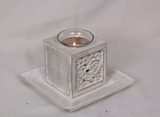 15CM DECOR HEART FILIGREE TEALIGHT HOLDER IN GIFT BOX