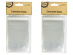 PACK OF 60 7.9 X 10.4CM SEALABLE CLEAR BAGS