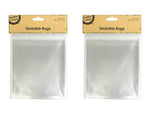 PACK OF 25 14.5 X14.5CM SEALABLE CLEAR BAGS