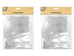 PACK OF 25 16.2 X 22.5CM SEALABLE CLEAR BAGS