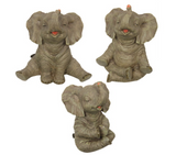 17CM CUTE YOGA ELEPHANT 3 DIFFERENT DESIGNS AVAILABLE