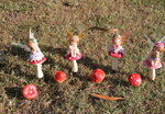 23CM FAIRY ON MUSHROOM GARDEN STAKE 4 DESIGNS AVAILABLE