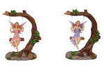 14CM FAIRY ON TREE SWING 2 COLORS AVAILABLE