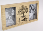 35X18CM FAMILY PLAQUE TWIN FRAME