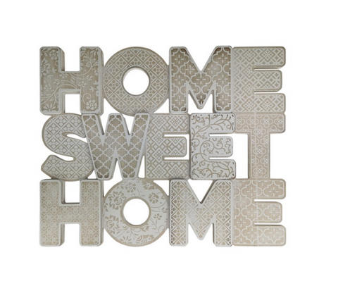 40X33CM HOME SWEET HOME MDF PLAQUE