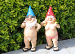 29CM STANDING NUDIE DRINKING GNOMES 2 DESIGNS AVAILABLE