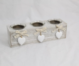 25CM HEART TRIPLE CANDLE HOLDER DÉCOR (GIFT BOX)