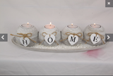 39X14CM MDF HOME CANDLE HOLDER IN GIFT BOX