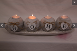 39X14CM MDF HOME CANDLE HOLDER IN GIFT BOX