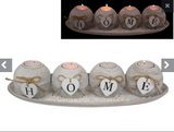 39X14CM MDF HOME CANDLE HOLDER IN GIFT BOX