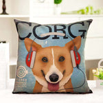 44CM Linen Cushion Covers with 6 available Deisigns with DOG -cushion inserts are not included