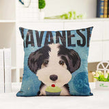 44CM Linen Cushion Covers with 6 available Deisigns with DOG -cushion inserts are not included