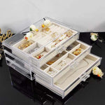 Clear Jewellery Box with Organizer - Jewelleries are not included