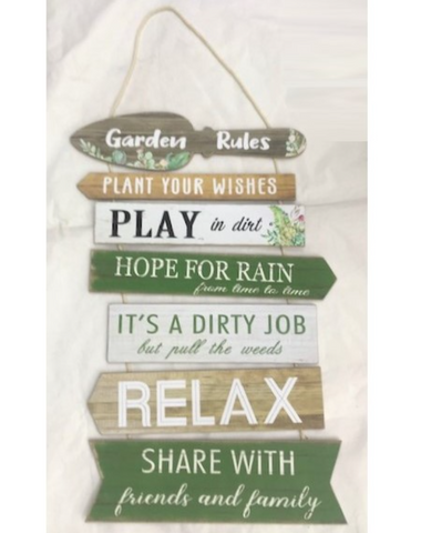 Garden Saying Wooden Plaque