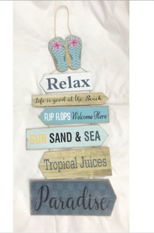 FLIP-FLOPS saying Wooden Plaque